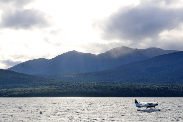 a plane on the water