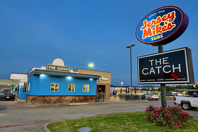 a sign outside of a restaurant