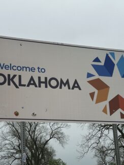 a sign with text and a star