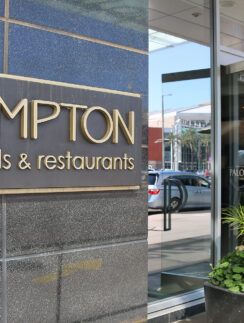 a sign on a building