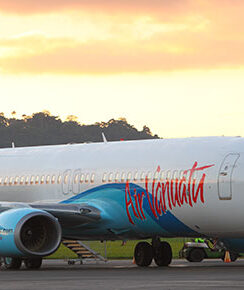 a large airplane on the runway
