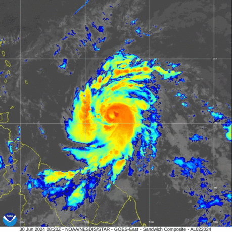 a satellite image of a hurricane