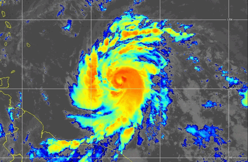 a satellite image of a hurricane