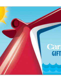 a red and white object with a blue background