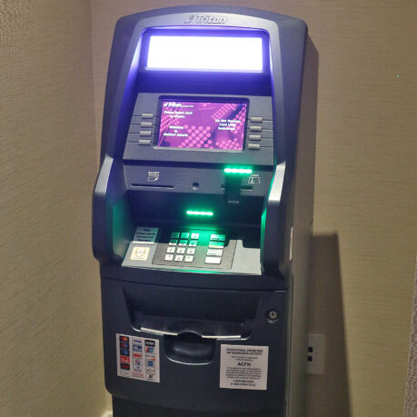 a machine with a screen and buttons