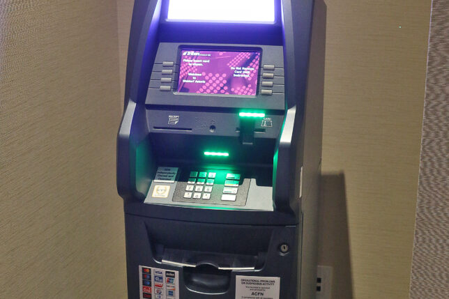 a machine with a screen and buttons