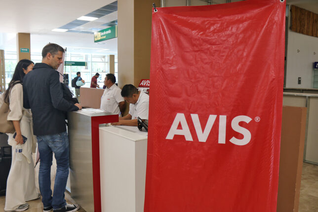a man standing at a counter