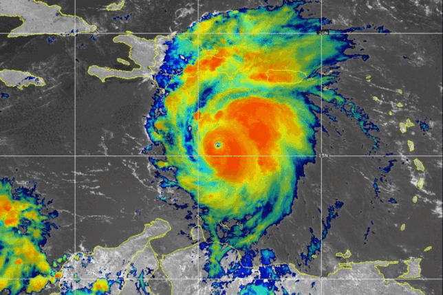 a satellite image of a hurricane