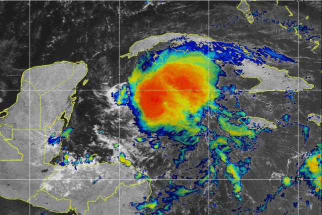 a satellite image of a hurricane