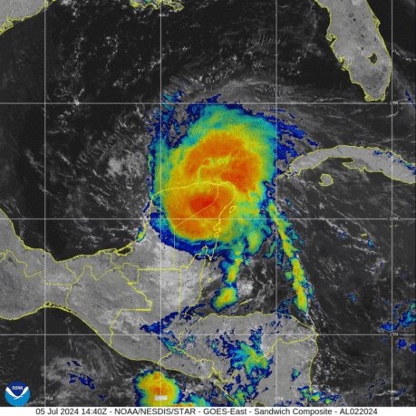 a satellite image of a hurricane