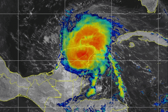 a satellite image of a hurricane