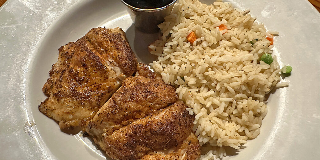 a plate of food with sauce