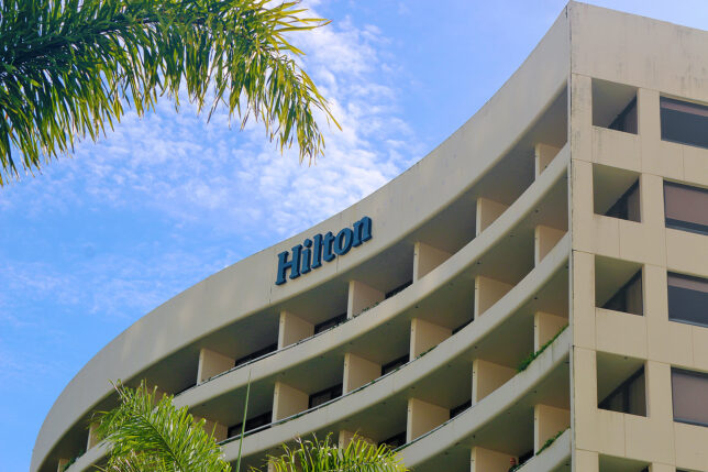 a building with a sign on it