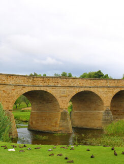 Richmond Bridge with arches over water