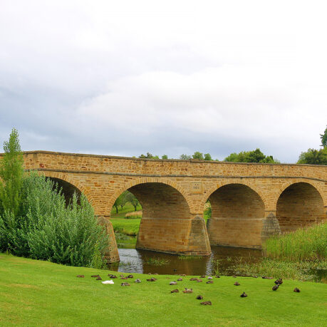 Richmond Bridge over a river
