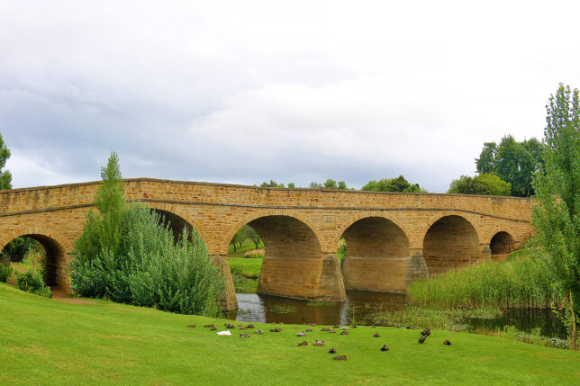 Richmond Bridge over a river