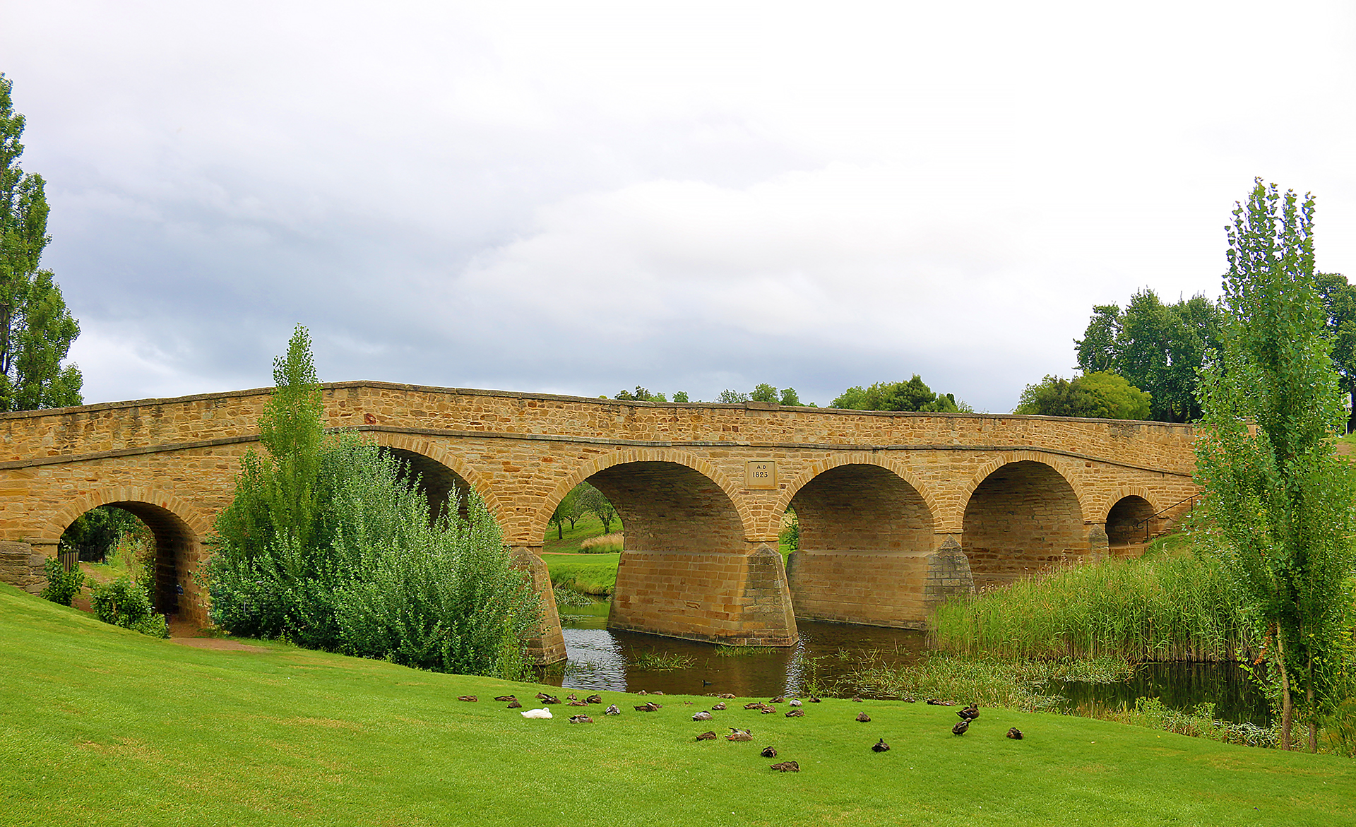 Richmond Bridge over a river