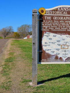 a sign with a map on it