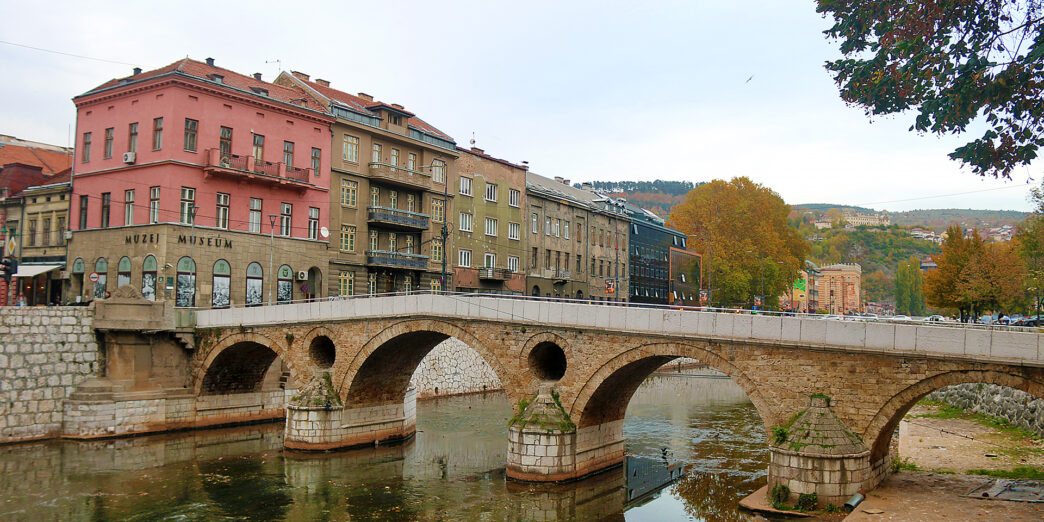 a bridge over a river
