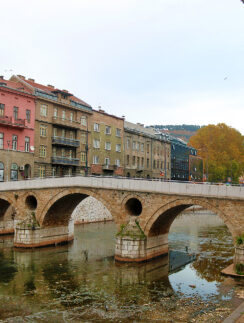a bridge over a river
