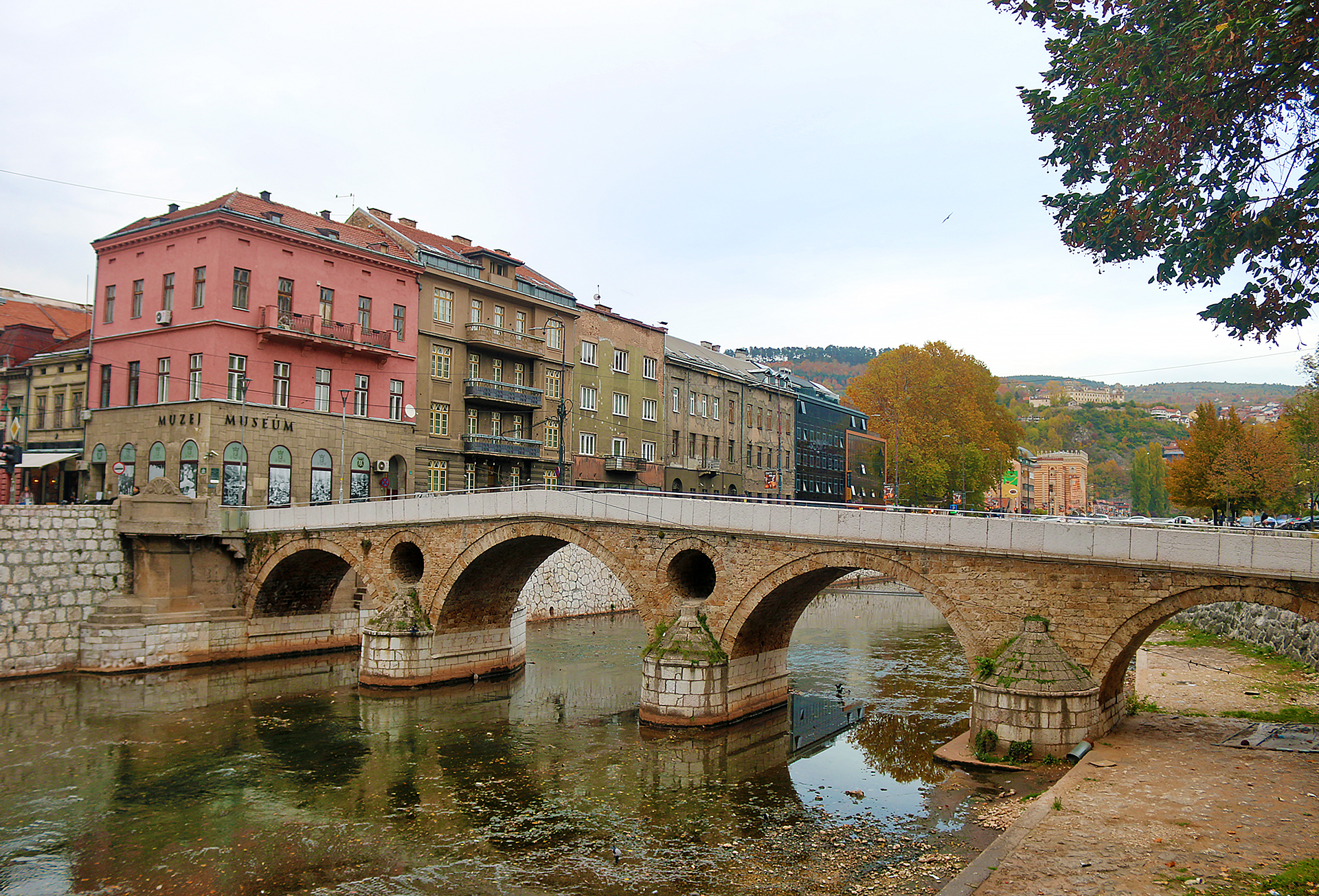 a bridge over a river