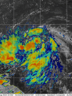 a satellite image of a storm