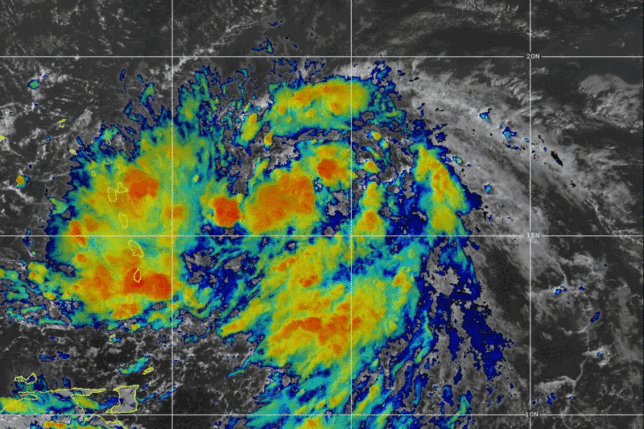 a satellite image of a storm