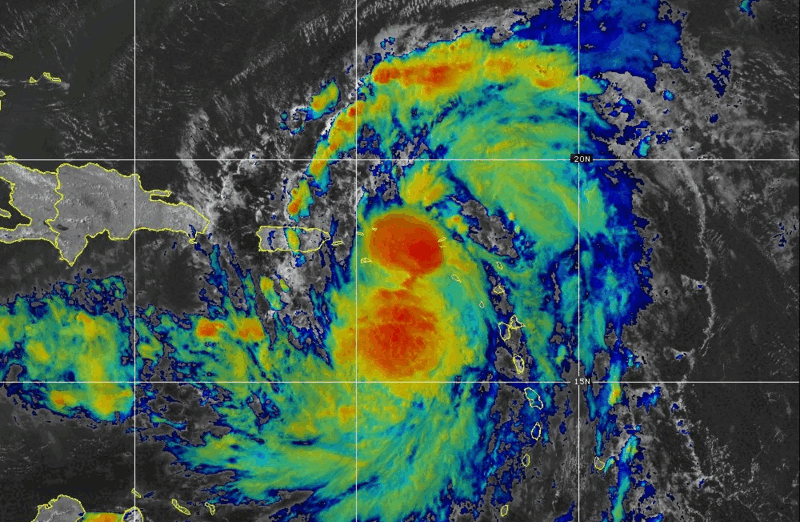 a satellite image of a hurricane