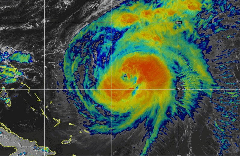 a satellite image of a hurricane