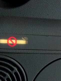 a close up of a sign