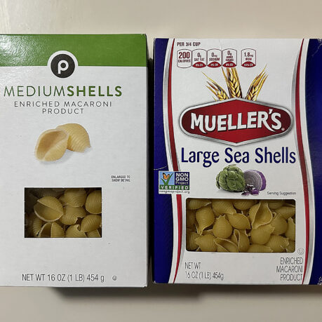 a couple of boxes of pasta