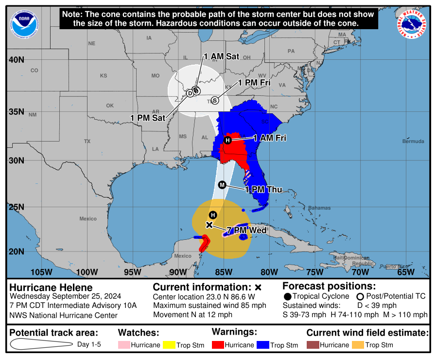 a map of the united states with weather forecasts