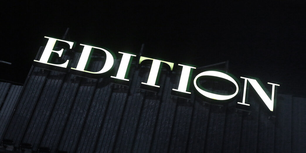 a sign on a building