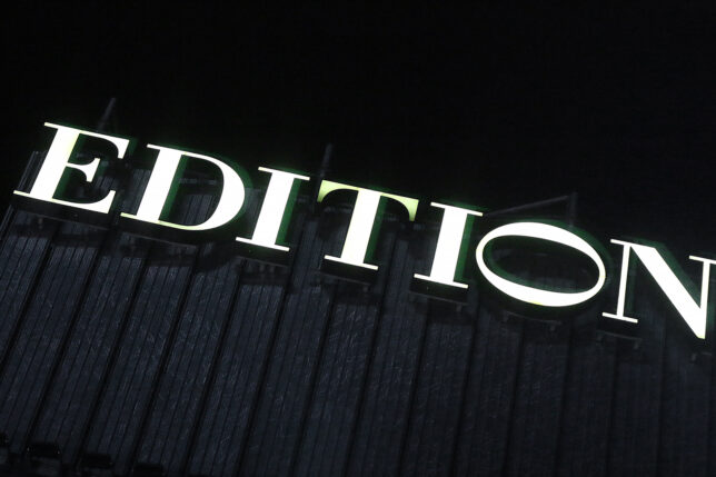 a sign on a building