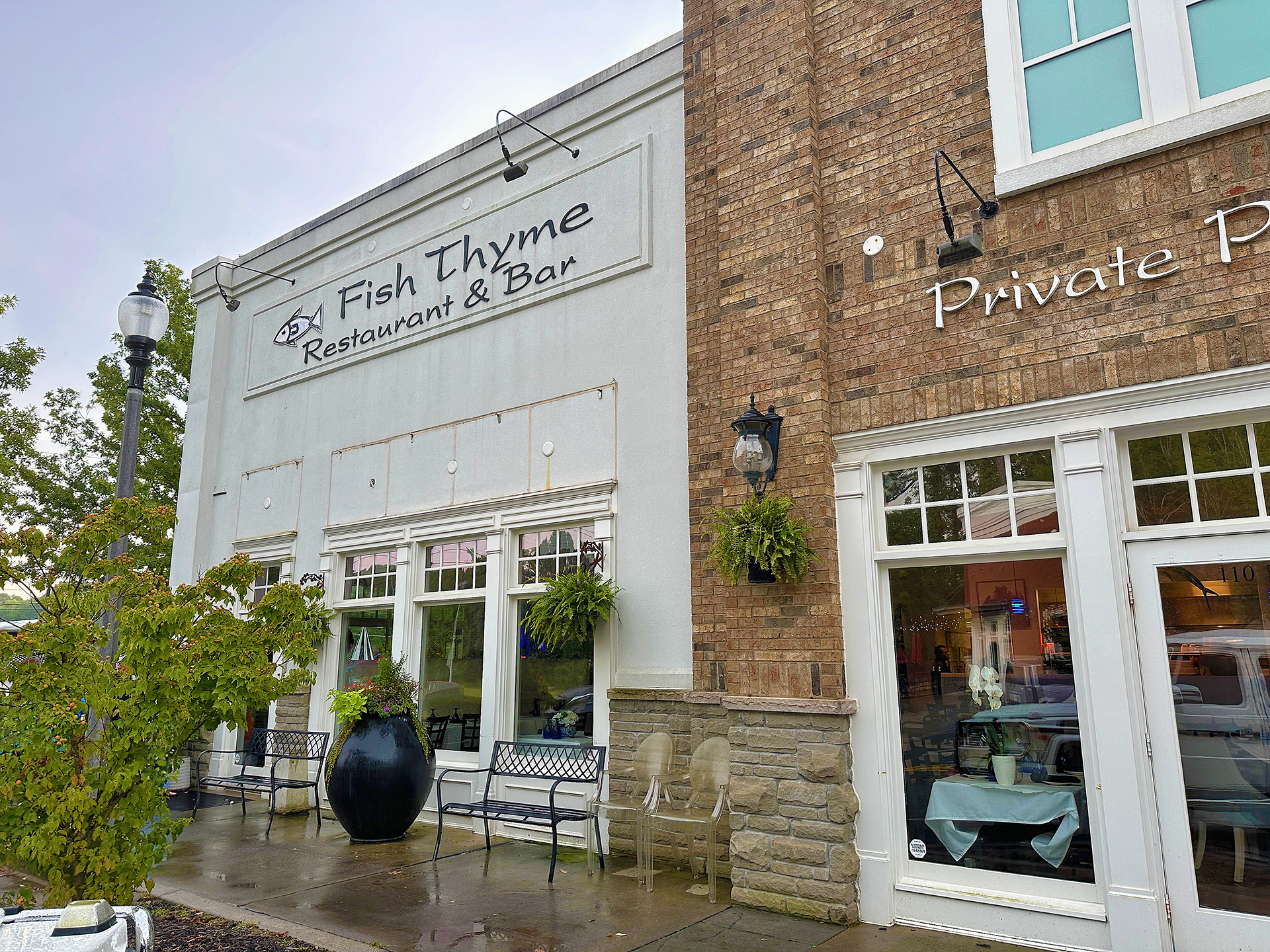 a building with a sign on the front