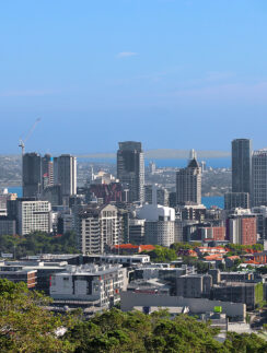 a city with many tall buildings