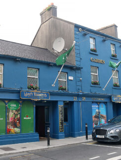 a car parked on the side of a street