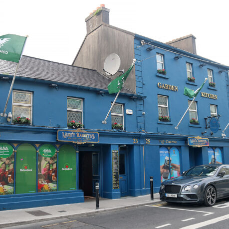 a car parked on the side of a street