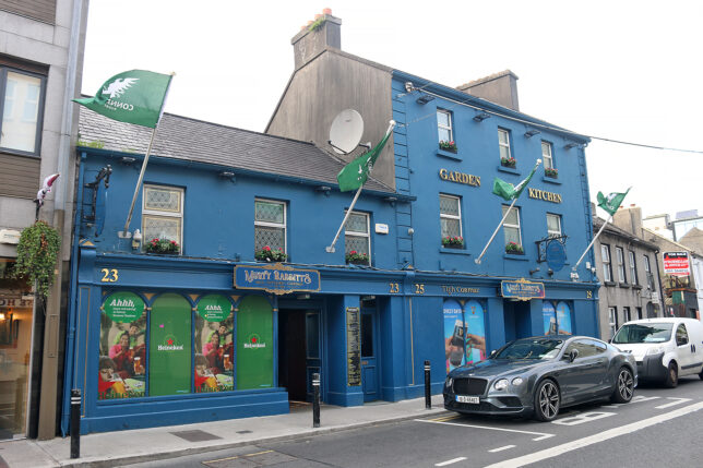 a car parked on the side of a street
