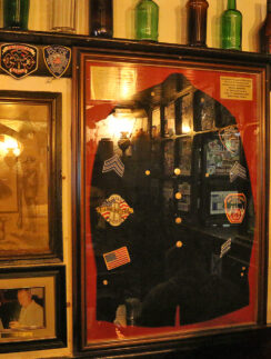 a framed picture of a police officer