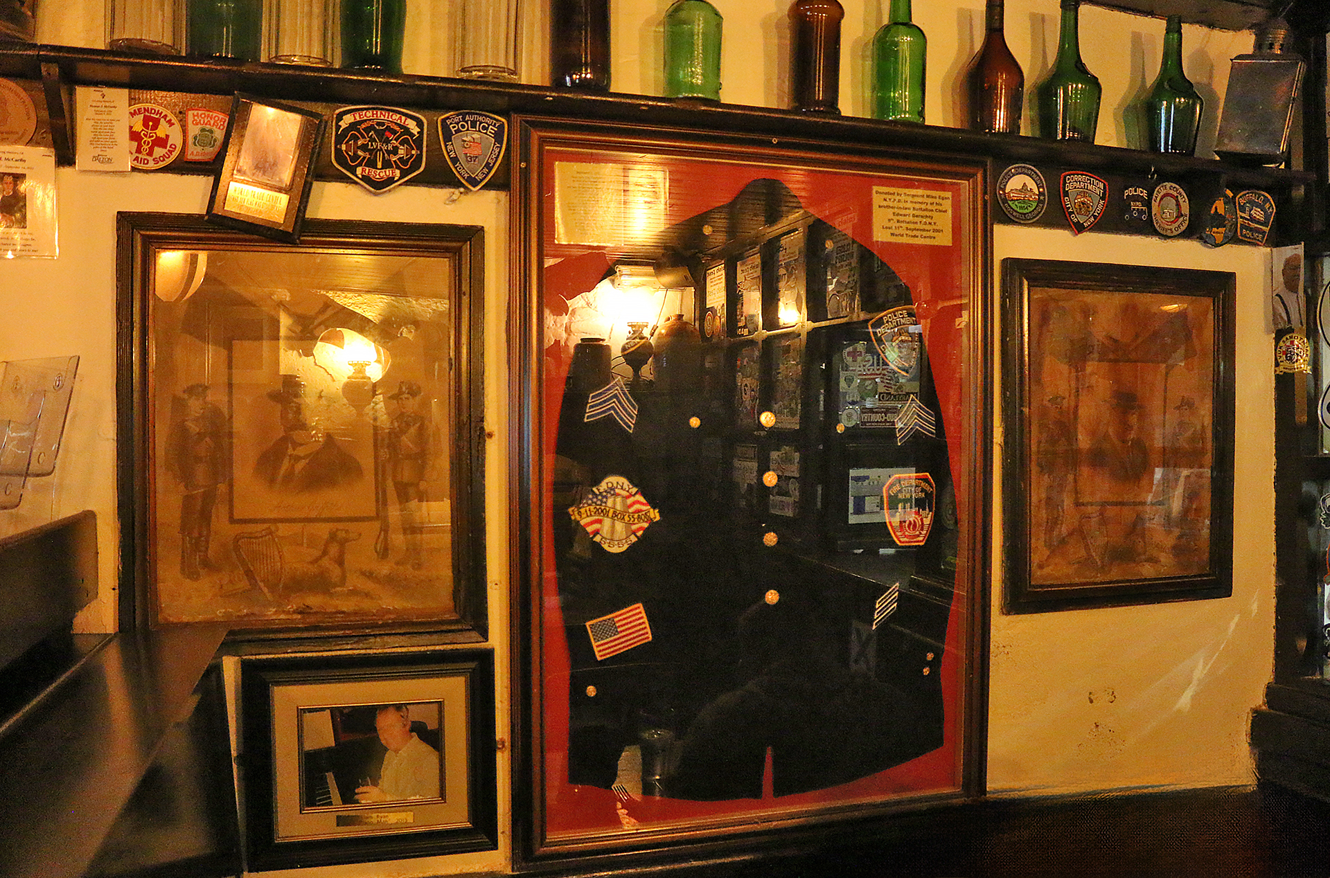 a framed picture of a police officer