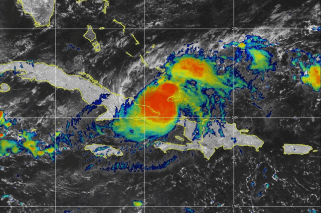 a satellite image of a hurricane