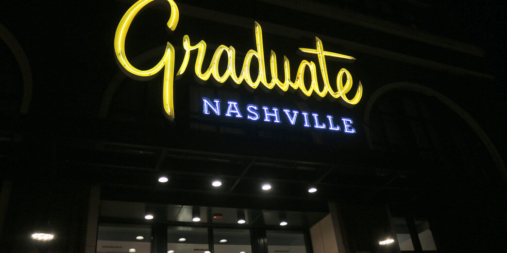 a sign on a building