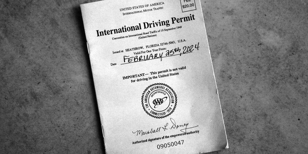 a close-up of a driving permit