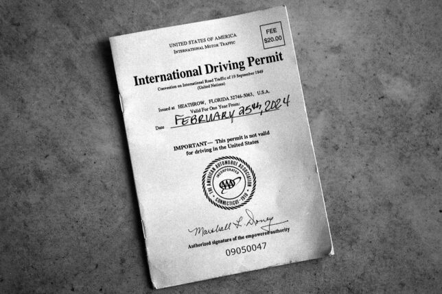 a close-up of a driving permit