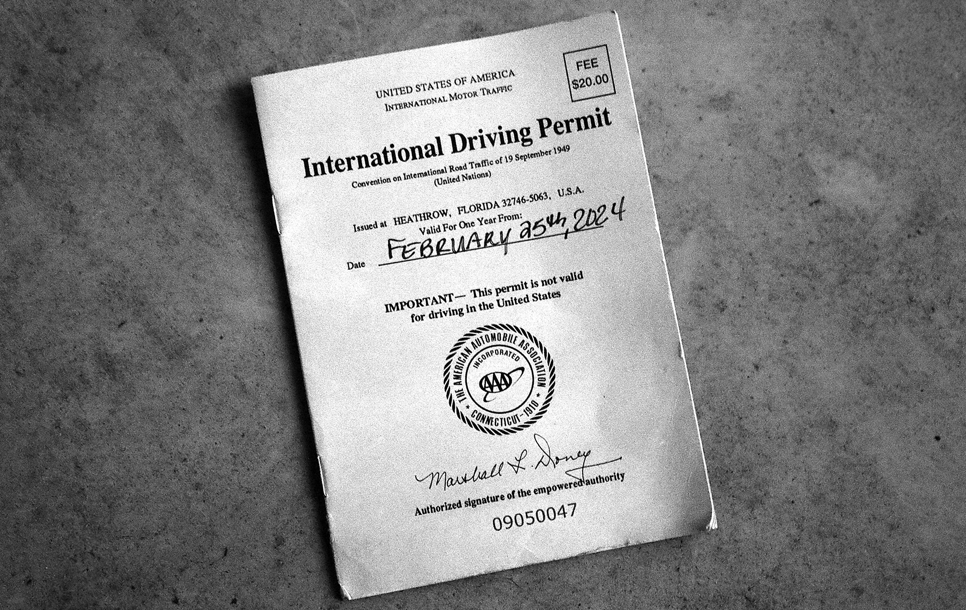 a close-up of a driving permit