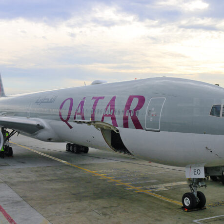 a large airplane on the tarmac
