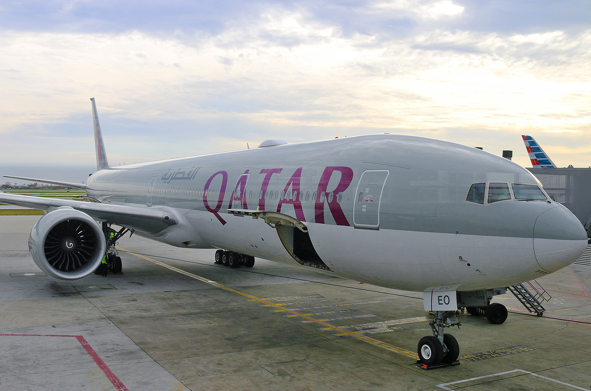 a large airplane on the tarmac