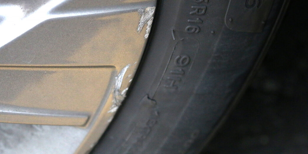 a close up of a tire