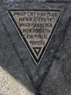 a sign on the ground